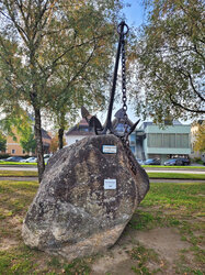 Hochwassermarke am Ankerstein