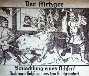 Ehemalige Fleischhauerei Greinöcker, Filiale Bahnhofstraße 40 - Sgraffito