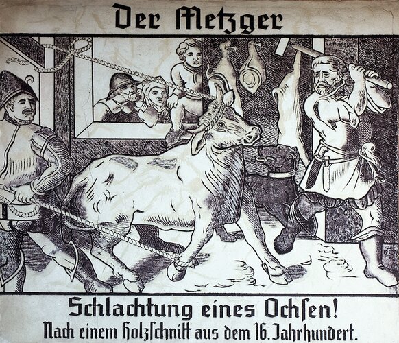 Ehemalige Fleischhauerei Greinöcker, Filiale Bahnhofstraße 40 - Sgraffito