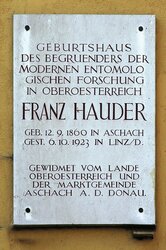 Geburtshaus von Franz Hauder - Gedenktafel
