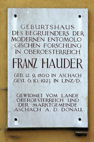 Geburtshaus von Franz Hauder - Gedenktafel