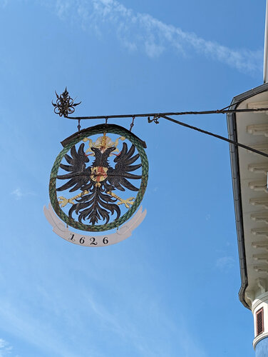 Haus Ritzbergerstraße 2 - Erinnerungstafel an den Bauernkrieg - Wirtshausschild