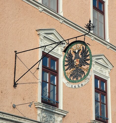 Haus Ritzbergerstraße 2 - Erinnerungstafel an den Bauernkrieg - Wirtshausschild