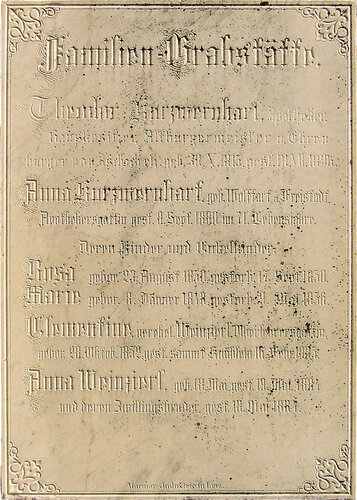 Friefhof Aschach - Friedhofskirche - Epitaph der Familie Kurzwernhart