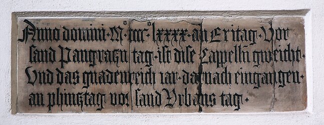 Pfarrkirche Aschach an der Donau - Weihestein