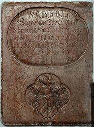Pfarrkirche Aschach an der Donau - Wappen-Grabplatte Philipp Stier