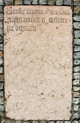 Pfarrkirche Aschach - Grabplatte Dietmut Kamerer