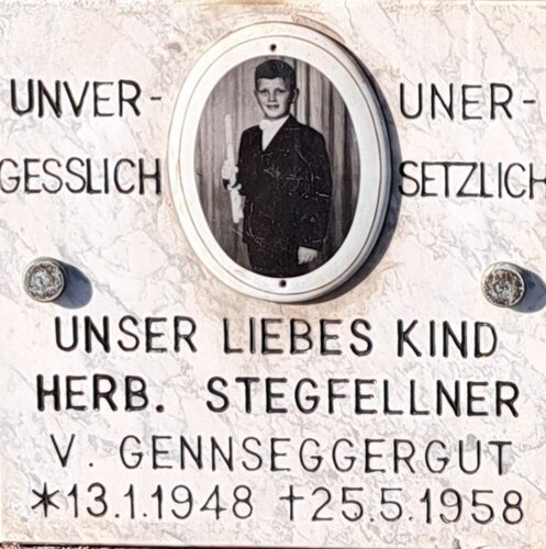 Gedenkstein Kind - Verkehrsunfall - Linzer Straße