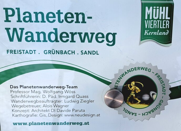 Planetenwanderweg Freistadt - Grünbach - Sandl - Station 01