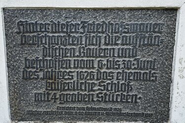 Erinnerungstafel Bauernkriegsjahr 1626