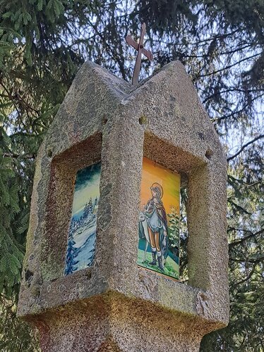 Tabernakelbildstock mit Gedenktafel - Bockau