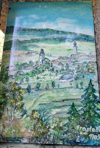 Tabernakelbildstock mit Gedenktafel - Bockau
