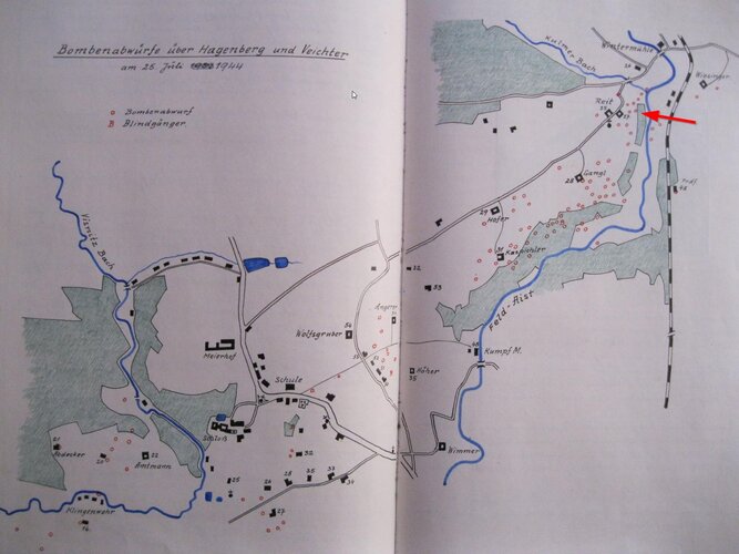 Bombentrichter beim Satzinger