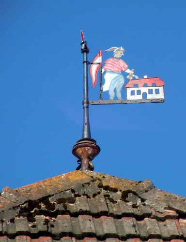 Tröbinger - Hausbild und Windfahne