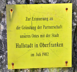 Städtepartnerschaft - Erinnerungstafel