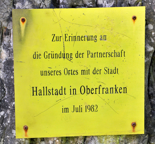 Städtepartnerschaft - Erinnerungstafel