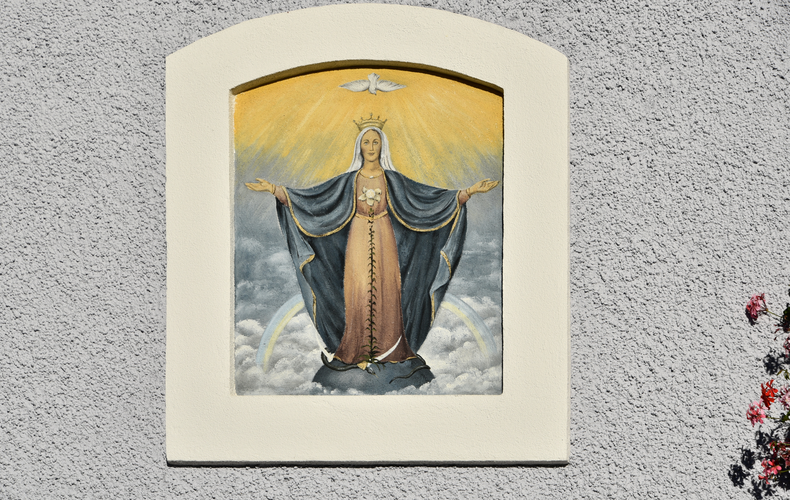 Schmied - Hausbilder und Inschrift