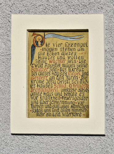 Schmied - Hausbilder und Inschrift