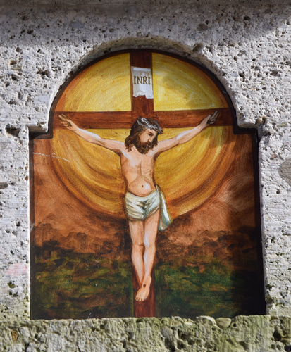 Steinsäule Eisengattern