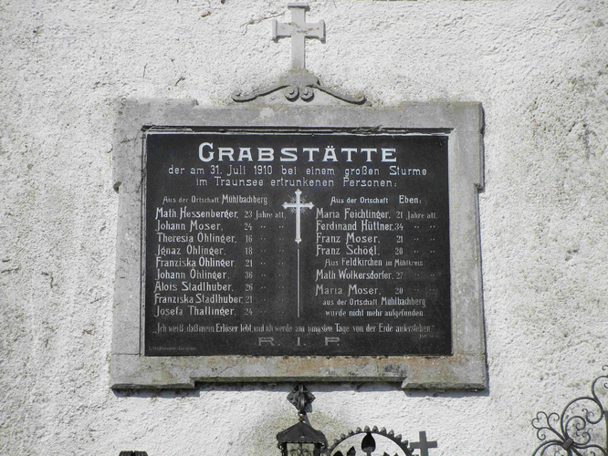 Seeunglück Erinnerungstafel