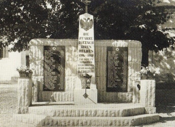 Kriegerdenkmal Dietach - alt