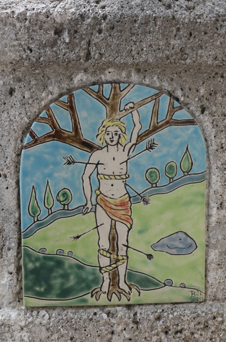 Steinsäule an der Wasserstiege