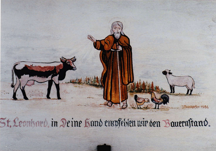 Bauchtner- Hausbild hl. Leonhard, Haustür