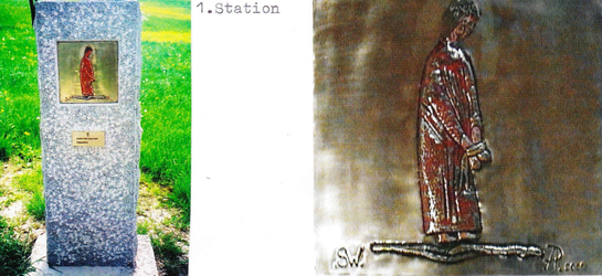 Kreuzweg in der Gmainstraße 01. Station