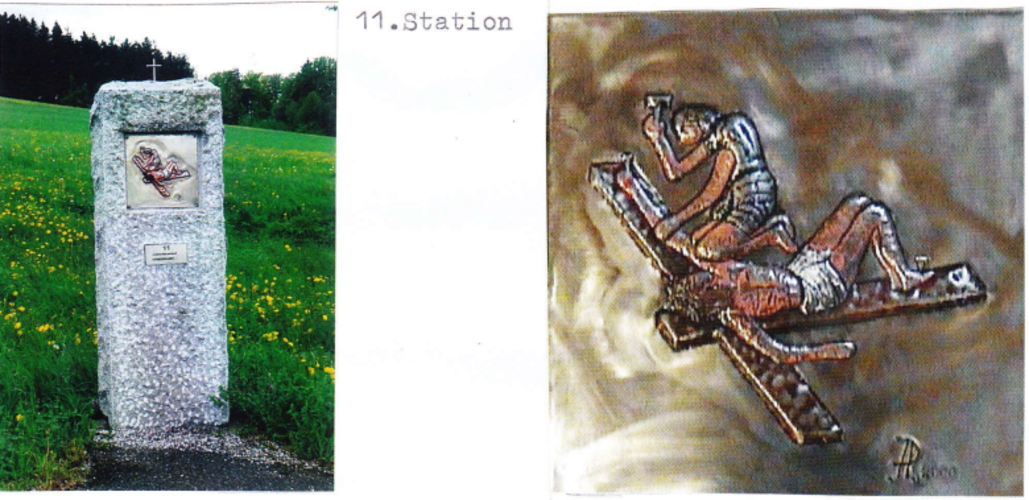 Kreuzweg in der Gmainstraße 11. Station