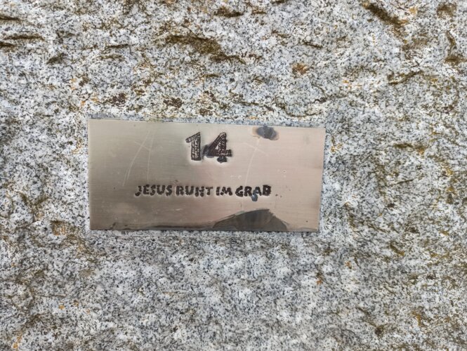 Kreuzweg in der Gmainstraße 14. Station