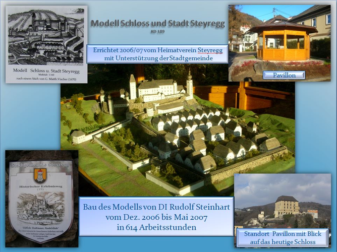 Modell Schloss und Stadt Steyregg im Pavillon