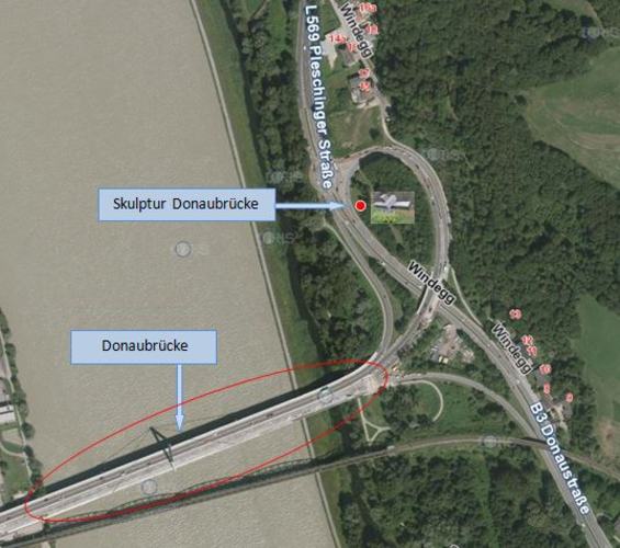 Skulptur Steyregger Donaubrücke