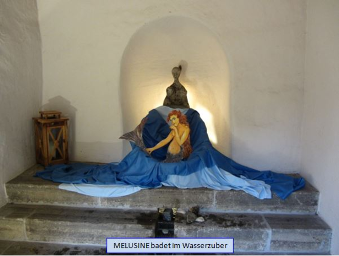 Gedenkplastik Altgräfin Antoinette Salm - R. mit Töchter - Salettlturm