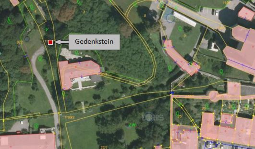 Gedenkstein Altgräfin Antoinette Salm - Reifferscheidt mit Töchter - Wohnhaus Salm