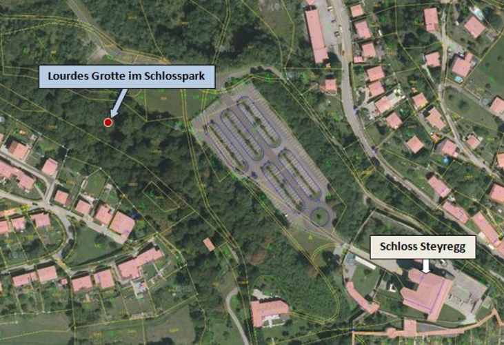 Lourdes Grotte im Schlosspark