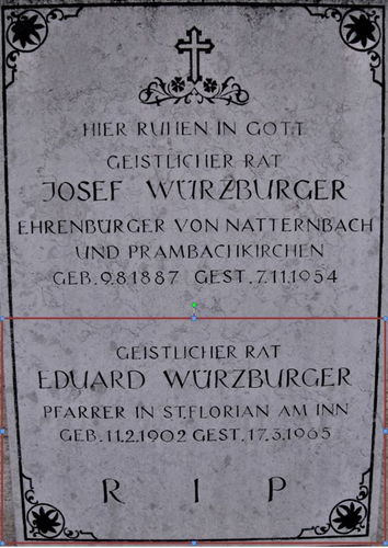 Stadtpfarrkirche 06 - Priestergrabtafel Eduard Würzburger