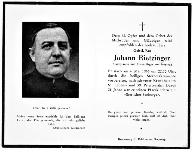 Stadtpfarrkirche 07 - Priestergrabtafel Johann Rietzinger