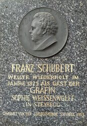 Haus Stadtsaal - Franz Schubert Gedenktafel