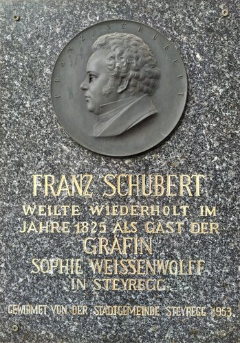 Haus Stadtsaal - Franz Schubert Gedenktafel
