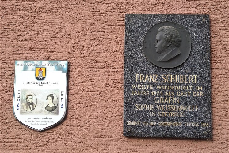 Haus Stadtsaal - Franz Schubert Gedenktafel