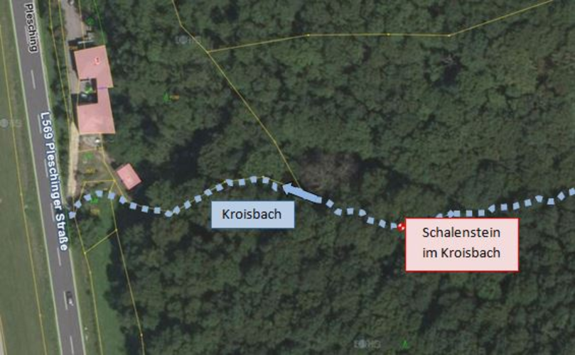 Schalenstein im Kroisbach