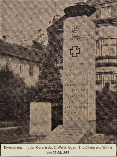 Kriegerdenkmal 1. und 2. Weltkrieg am Stadtplatz - abgekommen