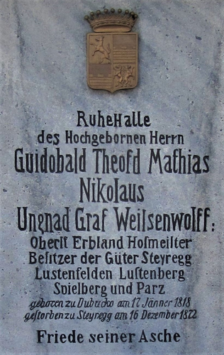 Weissenwolff`scher Grabstein - Guidobald Theofil Mathias Nikolaus Ungnad Graf Weissenwolff