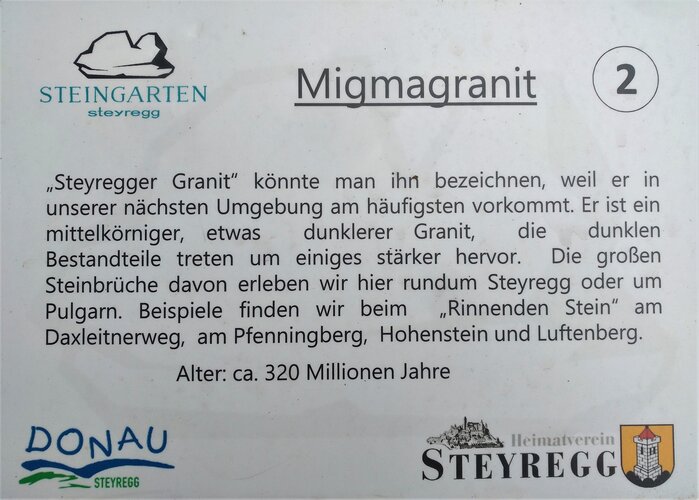Steingarten Steyregg - (02) Migmagranit