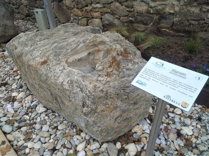 Steingarten Steyregg - (05) Migmatit mit Einschlüssen