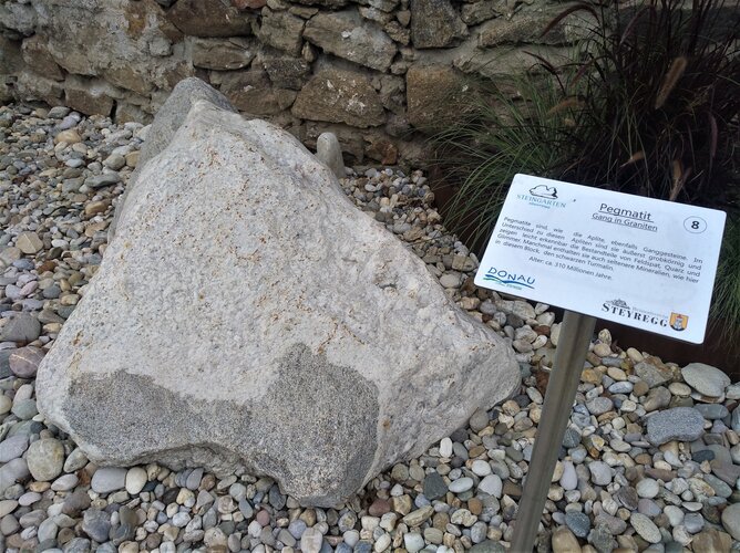 Steingarten Steyregg - (08) Pegmatit - Gang in Graniten
