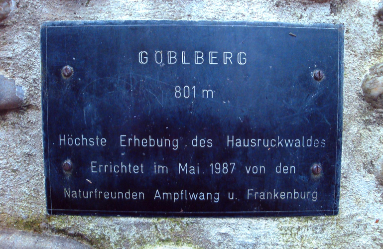 Gipfelkreuz auf dem Göblberg
