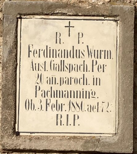 Grabtafel Ferdinandus Wurm