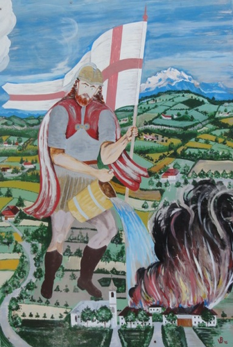 Schmied in Aigen - Wandbild