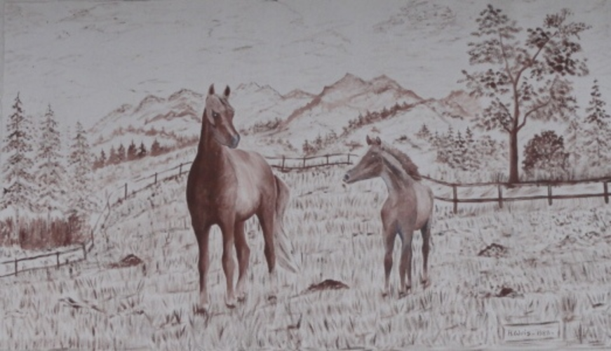 Waldling 3 - Secco-Malerei